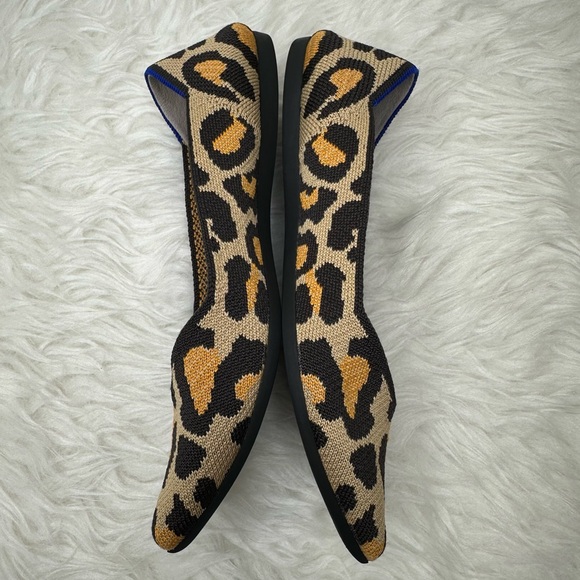 Rothy’s Women’s The Point Leopard Cheetah Animal Print Flat Size 6.5 - Picture 8 of 10